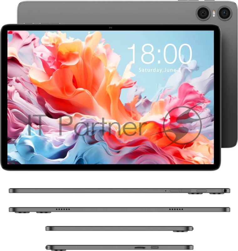 Планшет Teclast P30T A523 (1.8) 8C RAM4Gb ROM128Gb 10.1 IPS 1280x800 Android 14 серый 5Mpix 2Mpix BT WiFi Touch microSD 256Gb 6000mAh 10hr