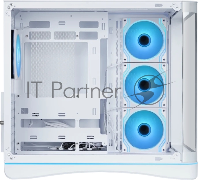 Корпус ПК без блока питания/ Case SAMA V62S White, Midi-Tower, TG, 4x120mm ARGB, 2xUSB 3.0 + 1xUSB 3.2 Type-C, ATX, mATX, mITX White