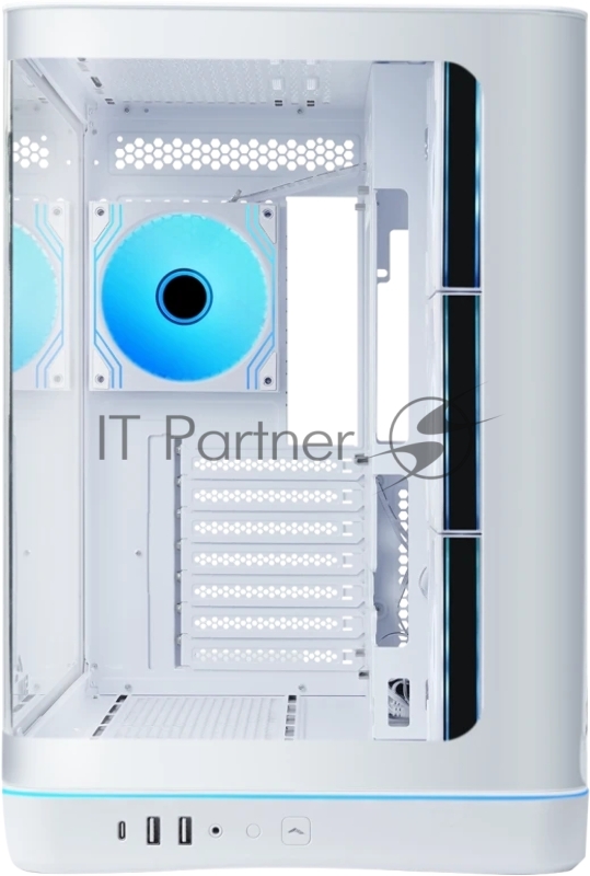Корпус ПК без блока питания/ Case SAMA V62S White, Midi-Tower, TG, 4x120mm ARGB, 2xUSB 3.0 + 1xUSB 3.2 Type-C, ATX, mATX, mITX White