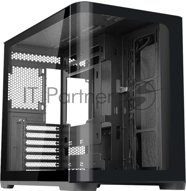 Корпус ПК без блока питания/ Case SAMA V60E Black, Midi-Tower, TG, no fans, 2xUSB 3.0 + 1xUSB 3.2 Type-C, ATX, mATX, mITX Black
