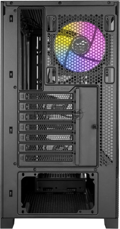 Корпус ПК без блока питания/ Case SAMA V42 Black, Midi-Tower, TG, 4x120mm ARGB, 2xUSB 3.0 + 1xUSB 3.2 Type-C, ATX, mATX, mITX Black