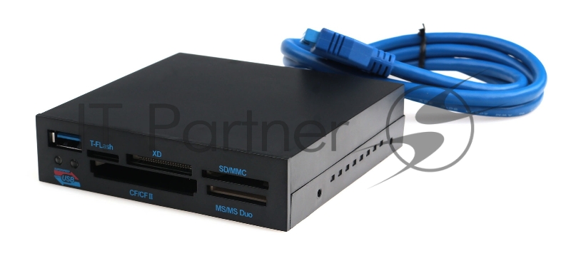 Кард-ридер Gembird FDI2-ALLIN1-03-B/черный/TF/SD/ 3.0/пластик