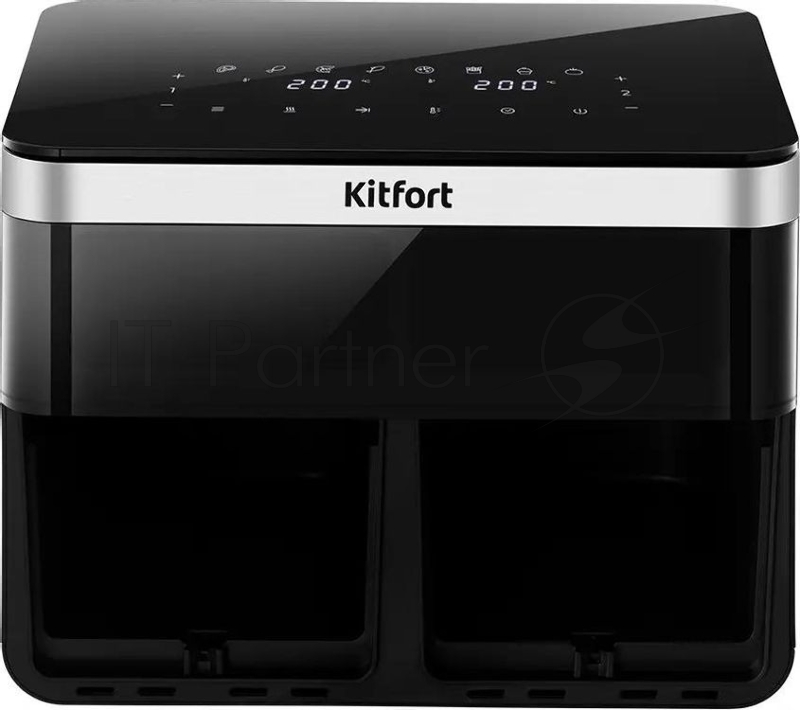 Аэрогриль Kitfort КТ-8110 2700Вт серебристый/черный