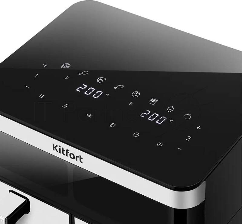 Аэрогриль Kitfort КТ-8110 2700Вт серебристый/черный