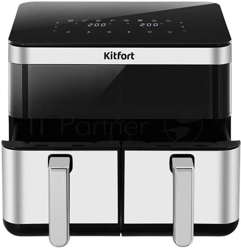 Аэрогриль Kitfort КТ-8110 2700Вт серебристый/черный