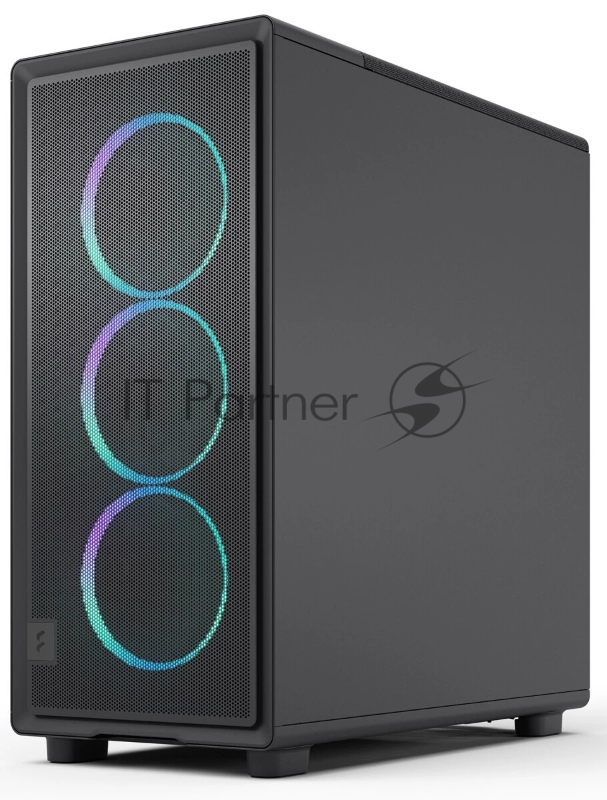 Корпус ПК без блока питания/ Case Fractal Design Epoch TG RGB Light Tint, Midi-Tower, 3x120mm ARGB, 2xUSB-A 3.2 + 1xUSB 3.2 Type-C ATX, mATX, mITX, Black