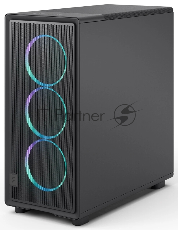 Корпус ПК без блока питания/ Case Fractal Design Epoch TG RGB Light Tint, Midi-Tower, 3x120mm ARGB, 2xUSB-A 3.2 + 1xUSB 3.2 Type-C ATX, mATX, mITX, Black