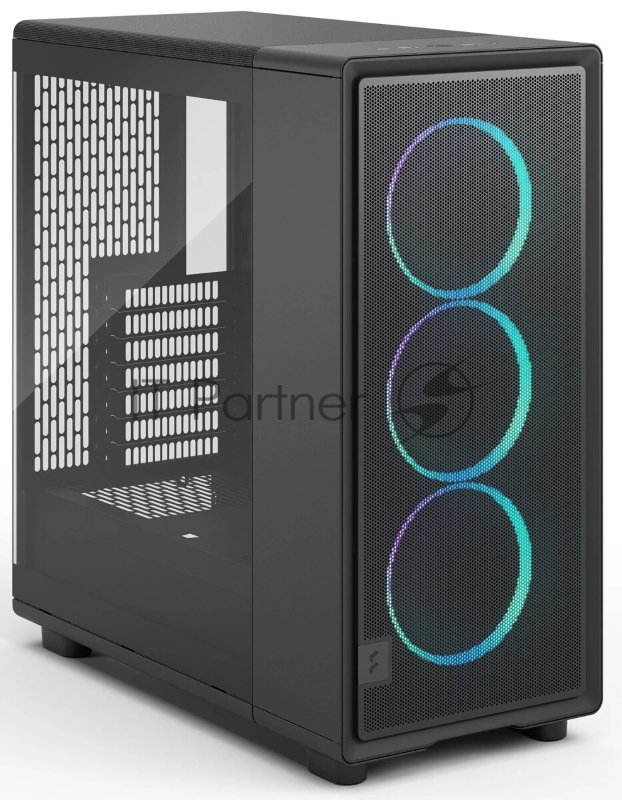 Корпус ПК без блока питания/ Case Fractal Design Epoch TG RGB Light Tint, Midi-Tower, 3x120mm ARGB, 2xUSB-A 3.2 + 1xUSB 3.2 Type-C ATX, mATX, mITX, Black