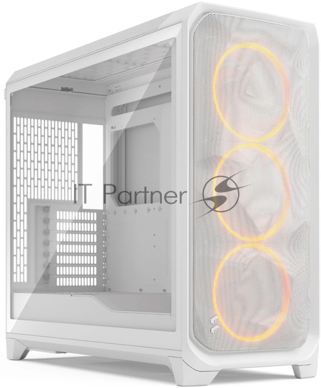 Корпус ПК без блока питания/ Case Fractal Design Meshify 3 XL RGB TG Clear Tint, Full-Tower, 3x140mm ARGB, 2xUSB-A 3.2 + 1xUSB 3.2 Type-C SSI-EEB, SSI-CEB, E-ATX, ATX, mATX, mITX, White
