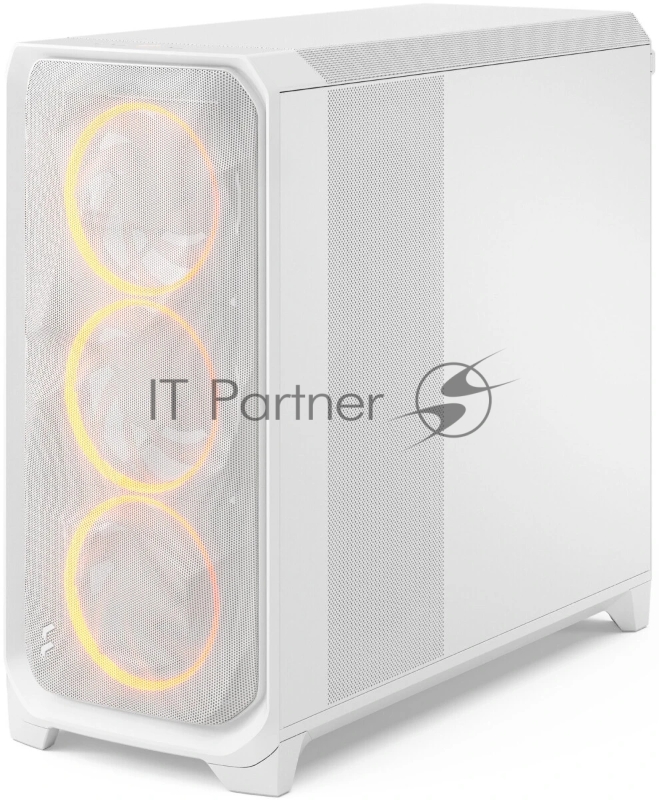 Корпус ПК без блока питания/ Case Fractal Design Meshify 3 XL RGB TG Clear Tint, Full-Tower, 3x140mm ARGB, 2xUSB-A 3.2 + 1xUSB 3.2 Type-C SSI-EEB, SSI-CEB, E-ATX, ATX, mATX, mITX, White