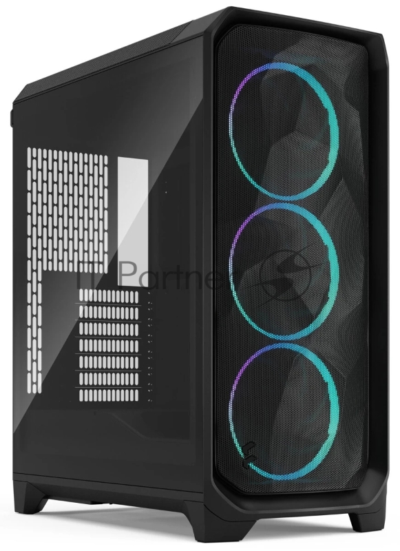 Корпус ПК без блока питания/ Case Fractal Design Meshify 3 RGB TG Light Tint, Midi-Tower, 3x140mm ARGB, 2xUSB-A 3.2 + 1xUSB 3.2 Type-C E-ATX, ATX, mATX, mITX, Black