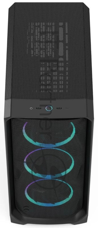 Корпус ПК без блока питания/ Case Fractal Design Meshify 3 RGB TG Light Tint, Midi-Tower, 3x140mm ARGB, 2xUSB-A 3.2 + 1xUSB 3.2 Type-C E-ATX, ATX, mATX, mITX, Black