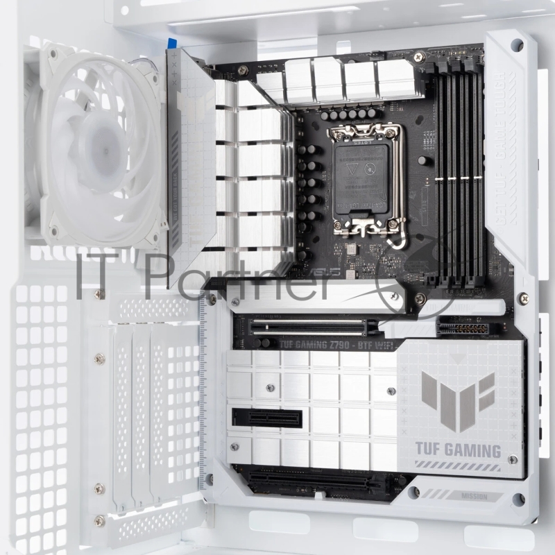 Корпус без блока питания/ Case InWin F5, Full-Tower, TG, 3x140mm ARGB, 2xUSB-A 3.0 + 1xUSB-C 3.2, E-ATX, ATX, mATX, mITX White