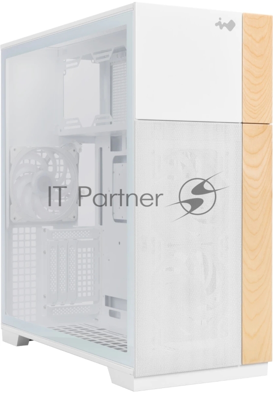 Корпус без блока питания/ Case InWin F5, Full-Tower, TG, 3x140mm ARGB, 2xUSB-A 3.0 + 1xUSB-C 3.2, E-ATX, ATX, mATX, mITX White