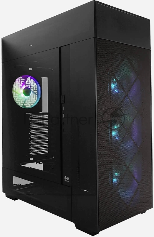 Корпус без блока питания/ Case InWin Modfree Deluxe, Full-Tower, TG, 4x140mm ARGB, 2xUSB-A 3.0 + 1xUSB-C 3.2, E-ATX, ATX, mATX, mITX Black
