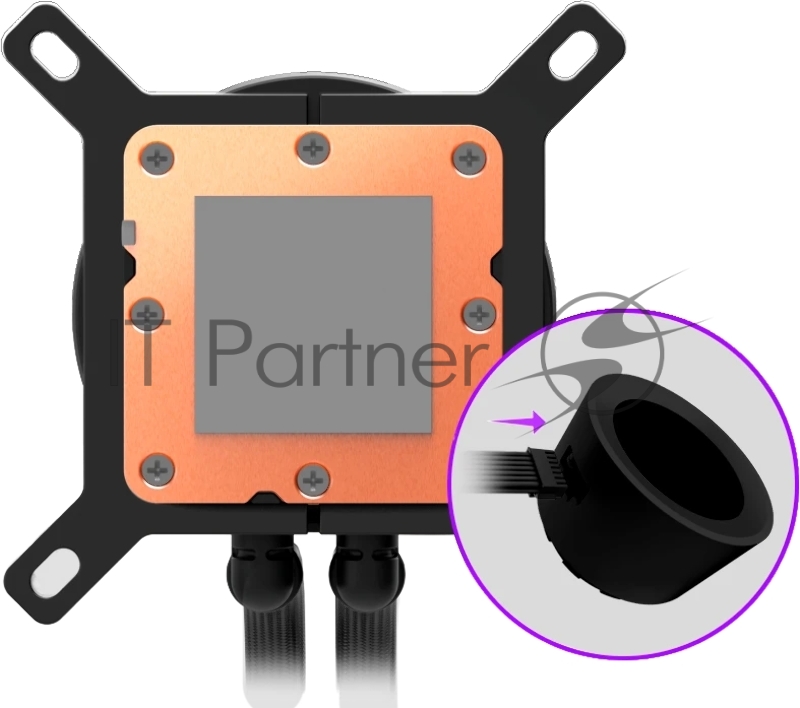 Система жидкостного охлаждения для ПК/ Water Cooling System NZXT Kraken Plus 360 RGB V2 (260W, 360mm, LED temp., Black, RGB/ Fans: 3x120mm, 75.05CFM, 31.9dBA, 2400RPM/ Pump height 55.97mm, 2800RPM, Rad thickness 27mm/ S: 1851, 1700, 1200, 115X, AM5,