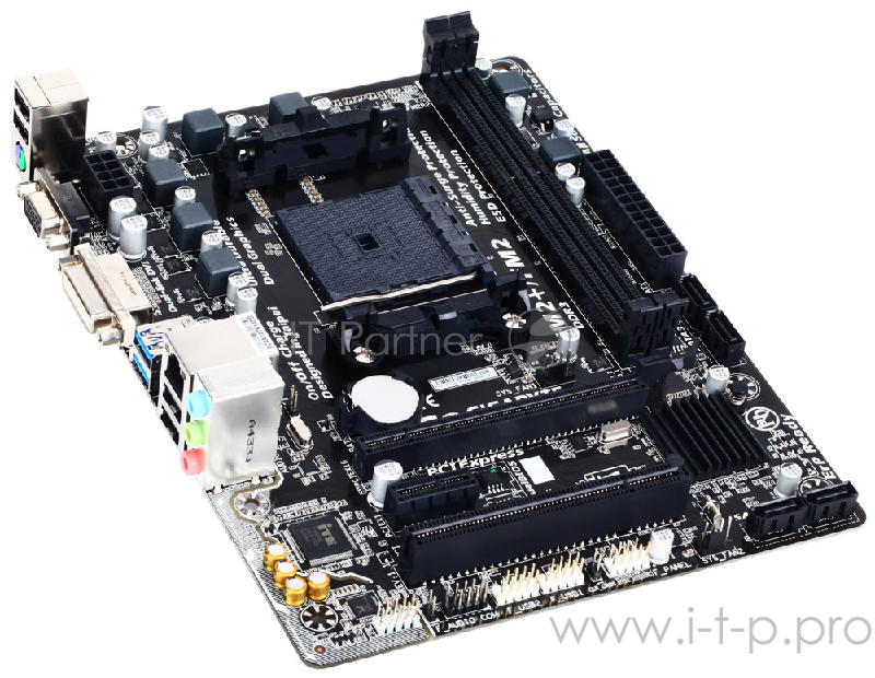 Мат. плата SocketFM2+ GIGABYTE GA-F2A68HM-DS2 (AMD A68H, 2xDDR3, SATA III, RAID, PCI-E, D-Sub, DVI, 1Гбит LAN, USB3.0, mATX)