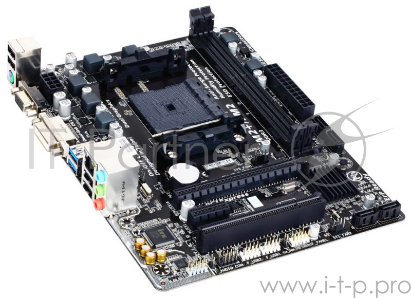 Мат. плата SocketFM2+ GIGABYTE GA-F2A68HM-DS2 (AMD A68H, 2xDDR3, SATA III, RAID, PCI-E, D-Sub, DVI, 1Гбит LAN, USB3.0, mATX)