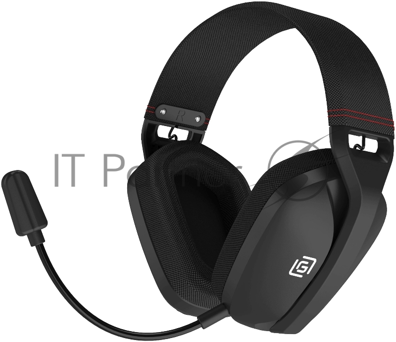 Наушники с микрофоном Оклик HS-L750G черный 1.5м накладные оголовье