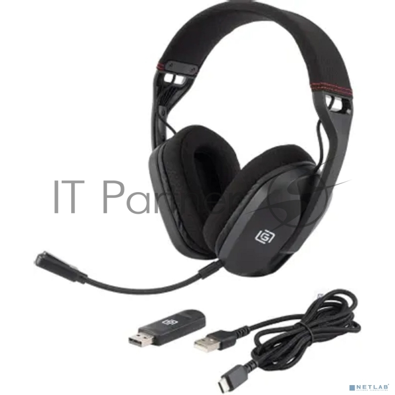 Наушники с микрофоном Оклик HS-L750G черный 1.5м накладные оголовье