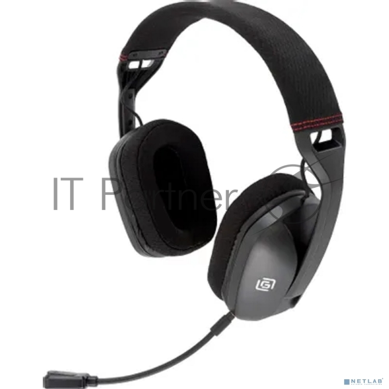 Наушники с микрофоном Оклик HS-L750G черный 1.5м накладные оголовье