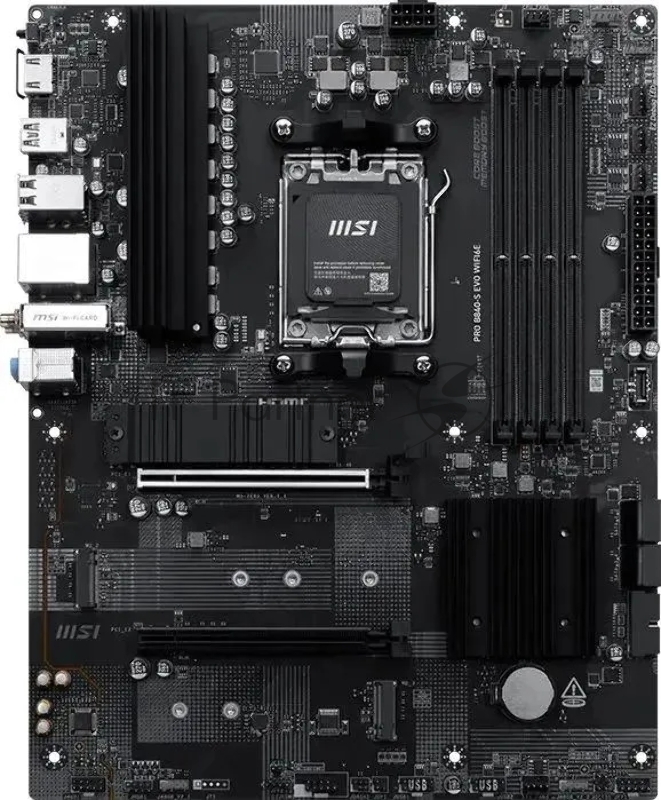Материнская плата MSI PRO B840-S EVO WIFI6E Socket AM5 AMD B840 4xDDR5 ATX AC`97 8ch(7.1) 2.5Gg RAID+HDMI