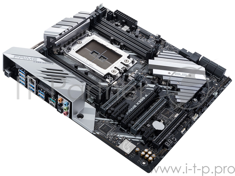 Мат. плата SocketTR4 ASUS PRIME X399-A (AMD X399, 8xDDR4, M.2, U.2, SATA III, RAID, 4xPCI-E, 1Гбит LAN, USB3.1, E-ATX)