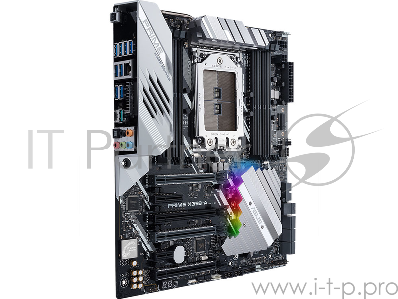 Мат. плата SocketTR4 ASUS PRIME X399-A (AMD X399, 8xDDR4, M.2, U.2, SATA III, RAID, 4xPCI-E, 1Гбит LAN, USB3.1, E-ATX)