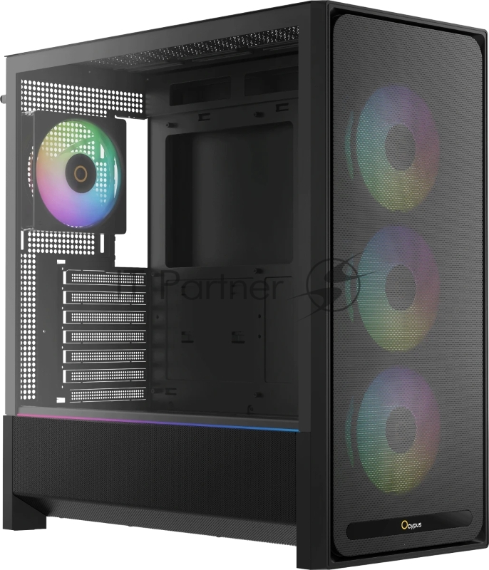 Компьютерный корпус Ocypus Delta C70 BK ARGB EATX/ win/ black/ 4 ARGB fans/ no PSU/ Tempered Glass
