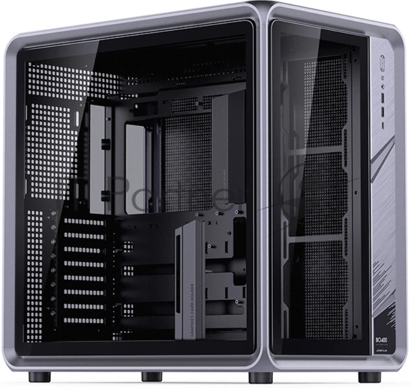 Корпус без блока питания Case JONSBO BO400, Midi-Tower, TG, no fan, 2xUSB-A 3.0 + 1xUSB-C 3.2, ATX, mATX, mITX Grey