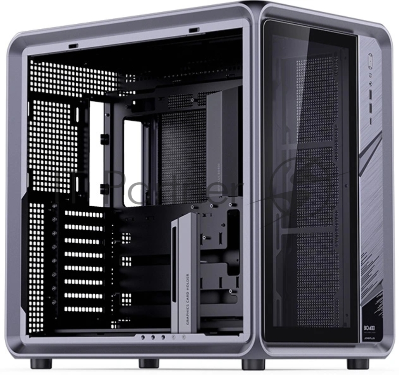 Корпус без блока питания Case JONSBO BO400, Midi-Tower, TG, no fan, 2xUSB-A 3.0 + 1xUSB-C 3.2, ATX, mATX, mITX Grey