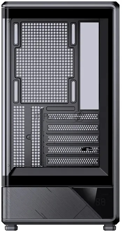 Корпус без блока питания Case JONSBO D200, Mini-Tower, TG, no fan, 2xUSB-A 3.0 + 1xUSB-C 3.2, mATX, mITX Black