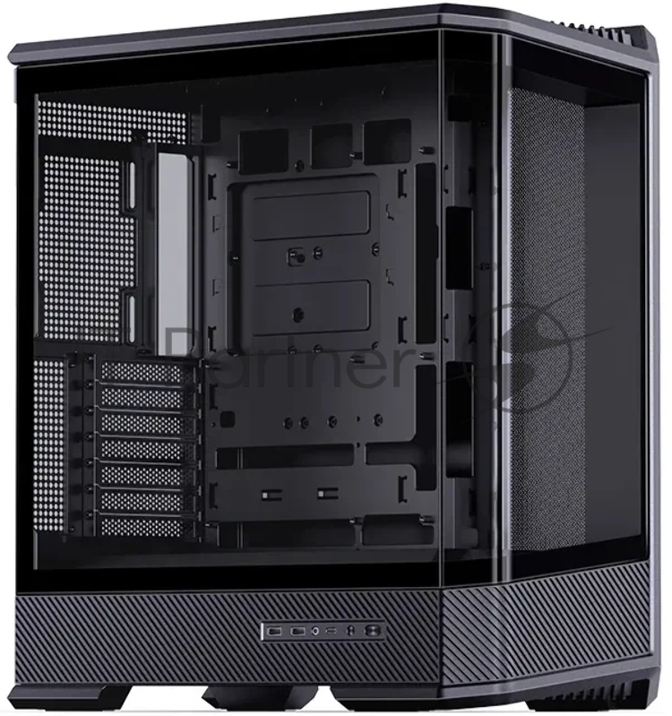 Корпус без блока питания Case JONSBO D400, Midi-Tower, TG, no fan, 2xUSB-A 3.0 + 1xUSB-C 3.2, ATX, mATX, mITX Black