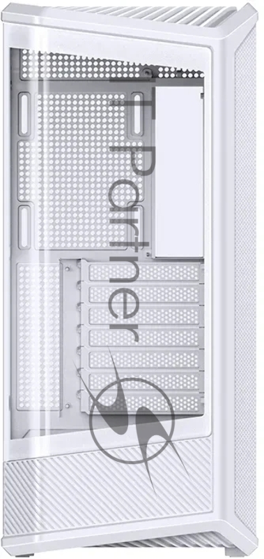 Корпус без блока питания Case JONSBO D400, Midi-Tower, TG, no fan, 2xUSB-A 3.0 + 1xUSB-C 3.2, ATX, mATX, mITX White