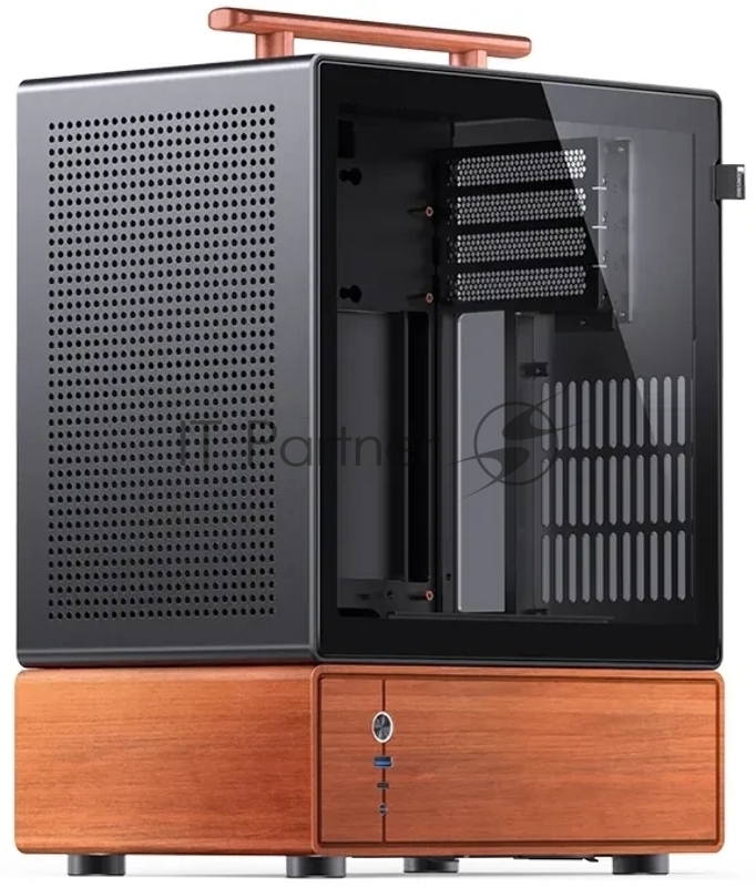 Корпус без блока питания Case JONSBO T7, Mini-Tower, TG, no fan, 1xUSB-A 3.0 + 1xUSB-C 3.2, mATX, mITX Black