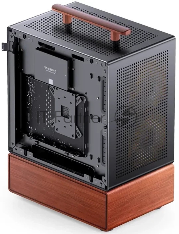 Корпус без блока питания Case JONSBO T7, Mini-Tower, TG, no fan, 1xUSB-A 3.0 + 1xUSB-C 3.2, mATX, mITX Black