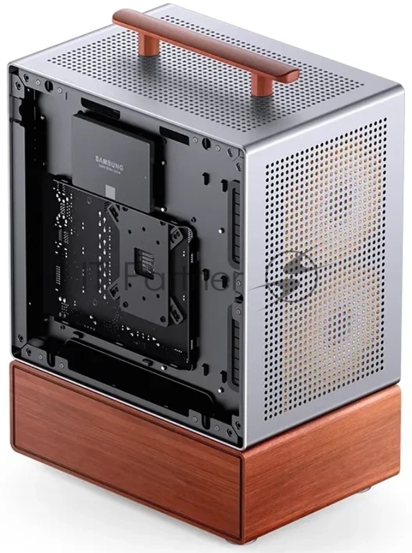 Корпус без блока питания Case JONSBO T7, Mini-Tower, TG, no fan, 1xUSB-A 3.0 + 1xUSB-C 3.2, mATX, mITX Silver