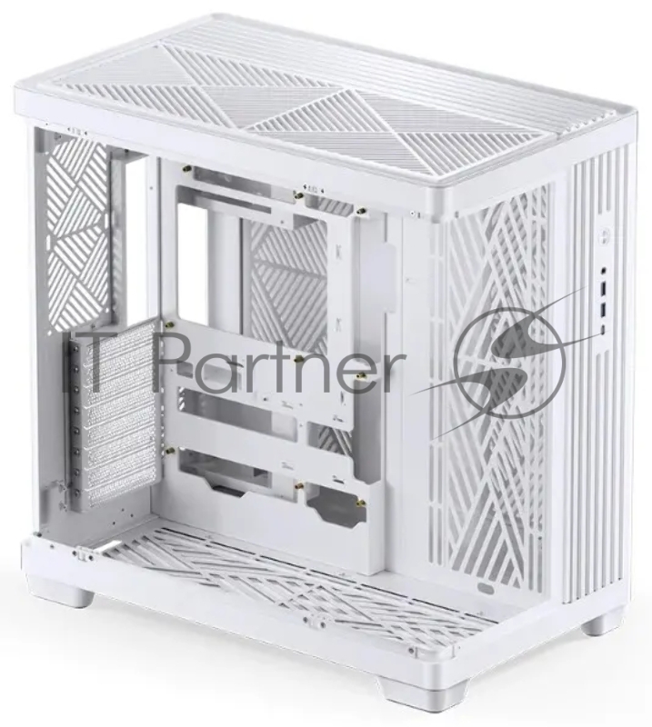 Корпус без блока питания Case JONSBO TK-4, Midi-Tower, TG, no fan, 2xUSB-A 3.0 + 1xUSB-C 3.2, ATX, mATX, mITX White