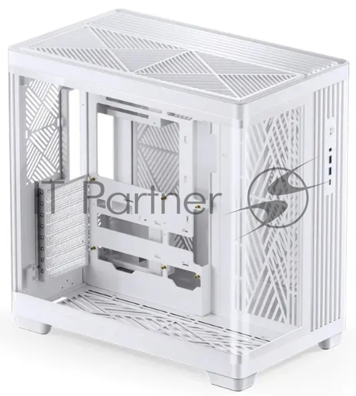Корпус без блока питания Case JONSBO TK-4, Midi-Tower, TG, no fan, 2xUSB-A 3.0 + 1xUSB-C 3.2, ATX, mATX, mITX White