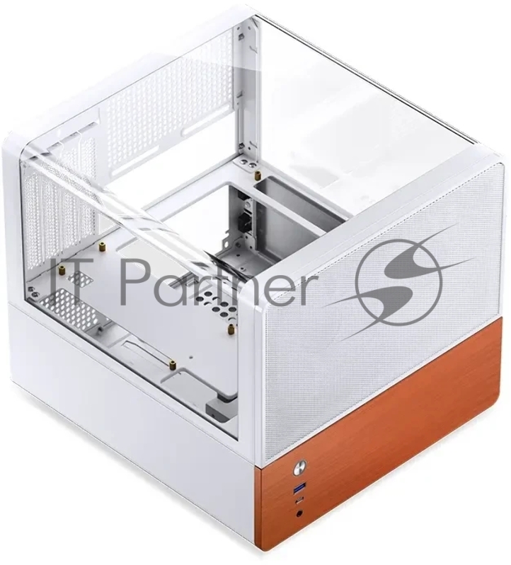 Корпус без блока питания Case JONSBO V12, Mini-Tower, TG, 2x120mm, 1xUSB-A 3.0 + 1xUSB-C 3.2, mATX, mITX White