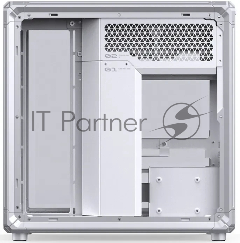 Корпус без блока питания Case JONSBO X400, Midi-Tower, TG, no fan, 2xUSB-A 3.0 + 1xUSB-C 3.2, ATX, mATX, mITX White