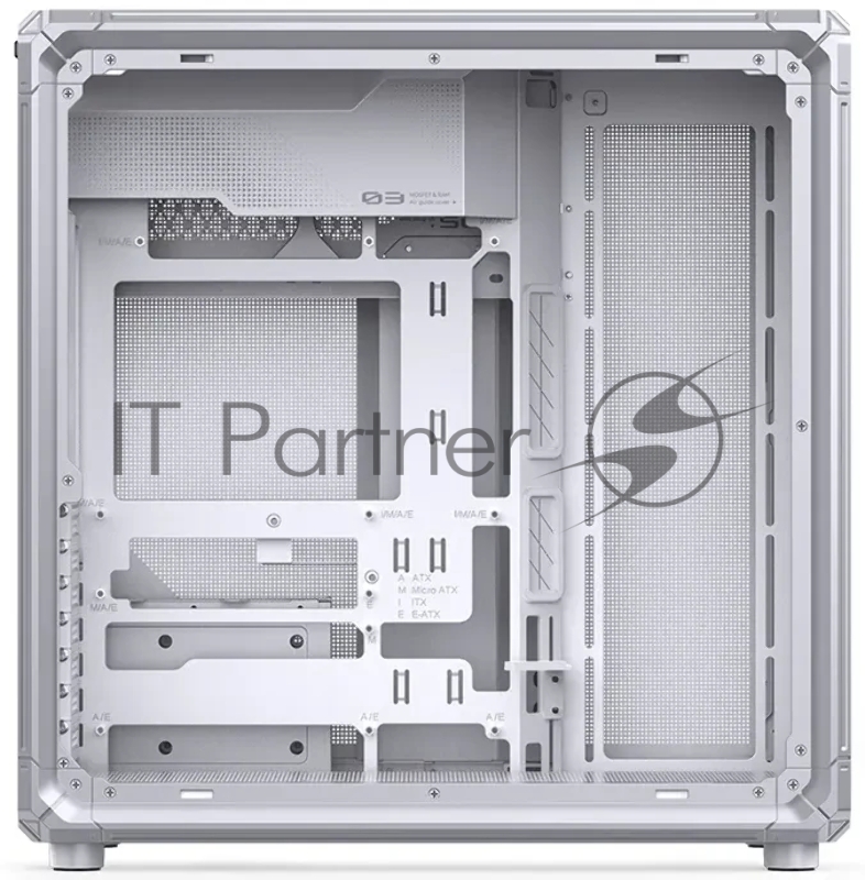 Корпус без блока питания Case JONSBO X400, Midi-Tower, TG, no fan, 2xUSB-A 3.0 + 1xUSB-C 3.2, ATX, mATX, mITX White