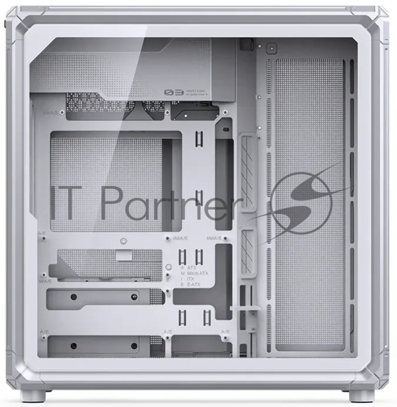 Корпус без блока питания Case JONSBO X400, Midi-Tower, TG, no fan, 2xUSB-A 3.0 + 1xUSB-C 3.2, ATX, mATX, mITX White