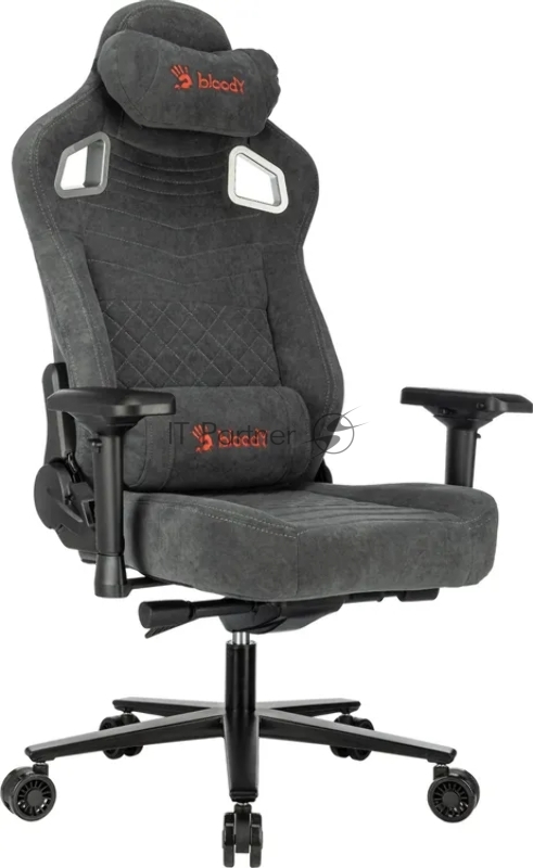 Кресло игровое A4Tech Bloody GC-660 серый искусственная замша