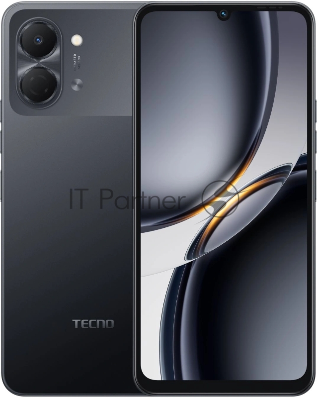 Смартфон Tecno Spark Go 3 64Gb 4Gb черный моноблок 3G 4G 2Sim 6.75 720x1600 Android 15 13Mpix 802.11 a/b/g/n/ac NFC GPS GSM900/1800 Protect microSD max1024Gb