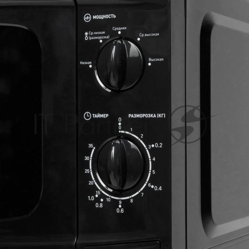 Микроволновая печь Oasis MW-70UB черный, 20 л, 700 Вт, переключатели - поворотный механизм