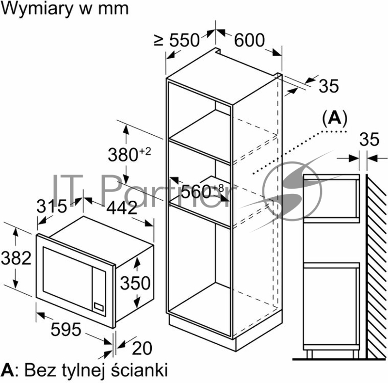 Микроволновая печь Bosch BFL623MB4 черный (встраиваемая)