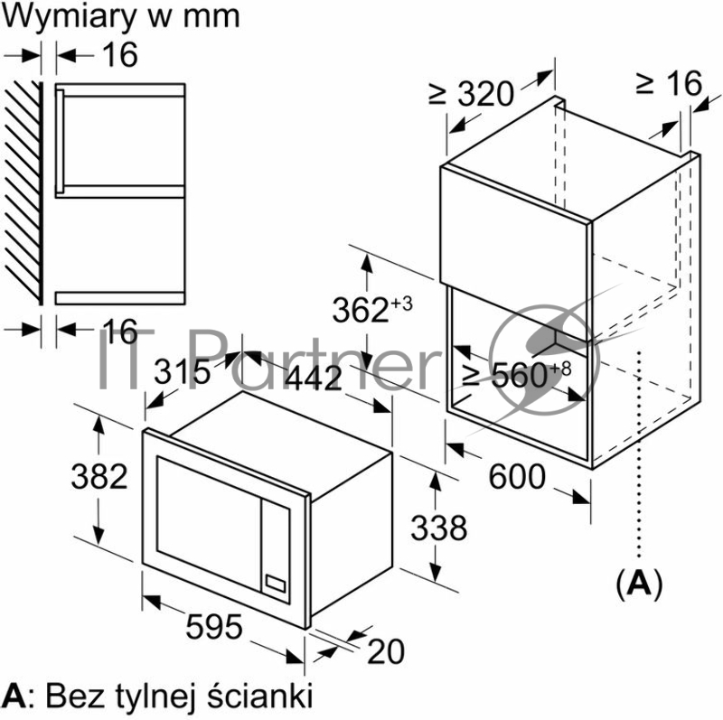 Микроволновая печь Bosch BFL623MB4 черный (встраиваемая)