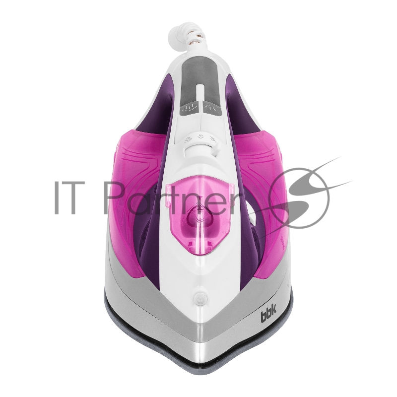 Утюг BBK ISE-2409 фиолетовый, 2400 Вт, 40 г/мин, 140 г/мин, 360 мл