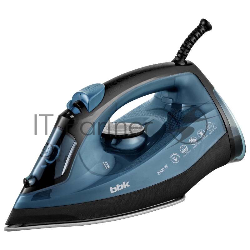 Утюг BBK ISE-2601 темно-синий, 2600 Вт, 60 г/мин, 180 г/мин, 320 мл